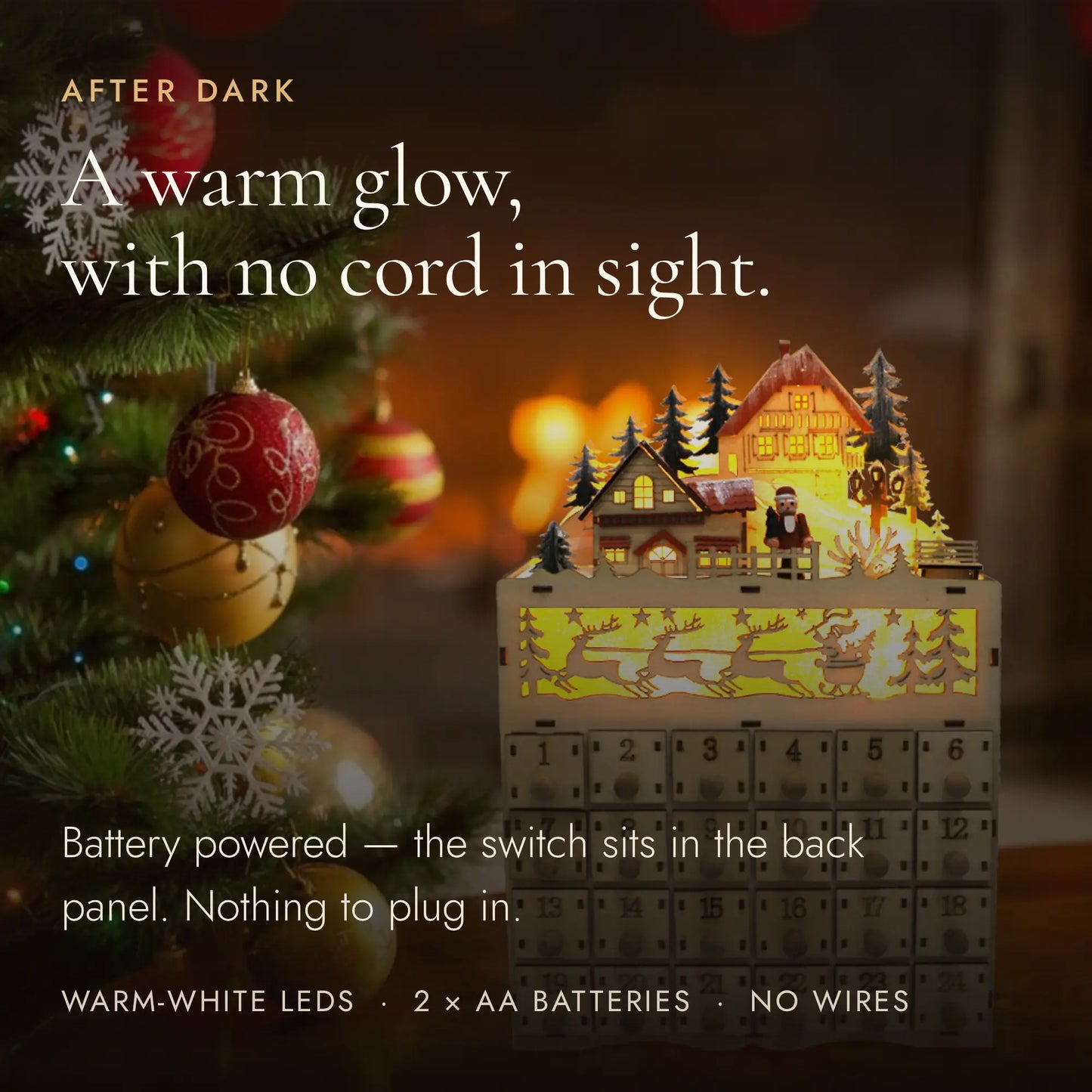 LED Wooden Advent Calendar