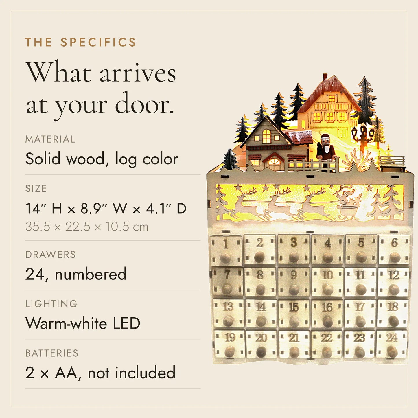 LED Wooden Advent Calendar
