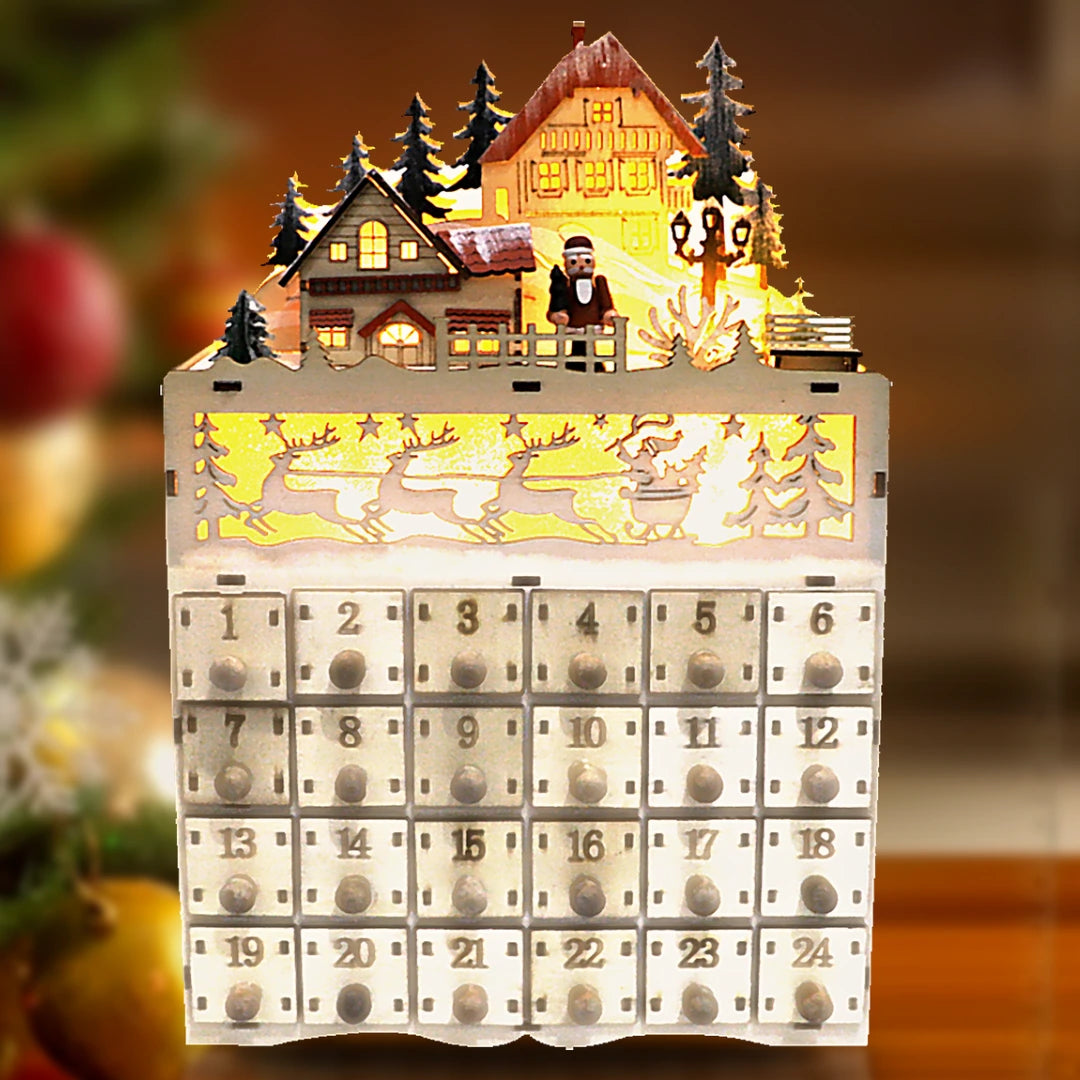 LED Wooden Advent Calendar