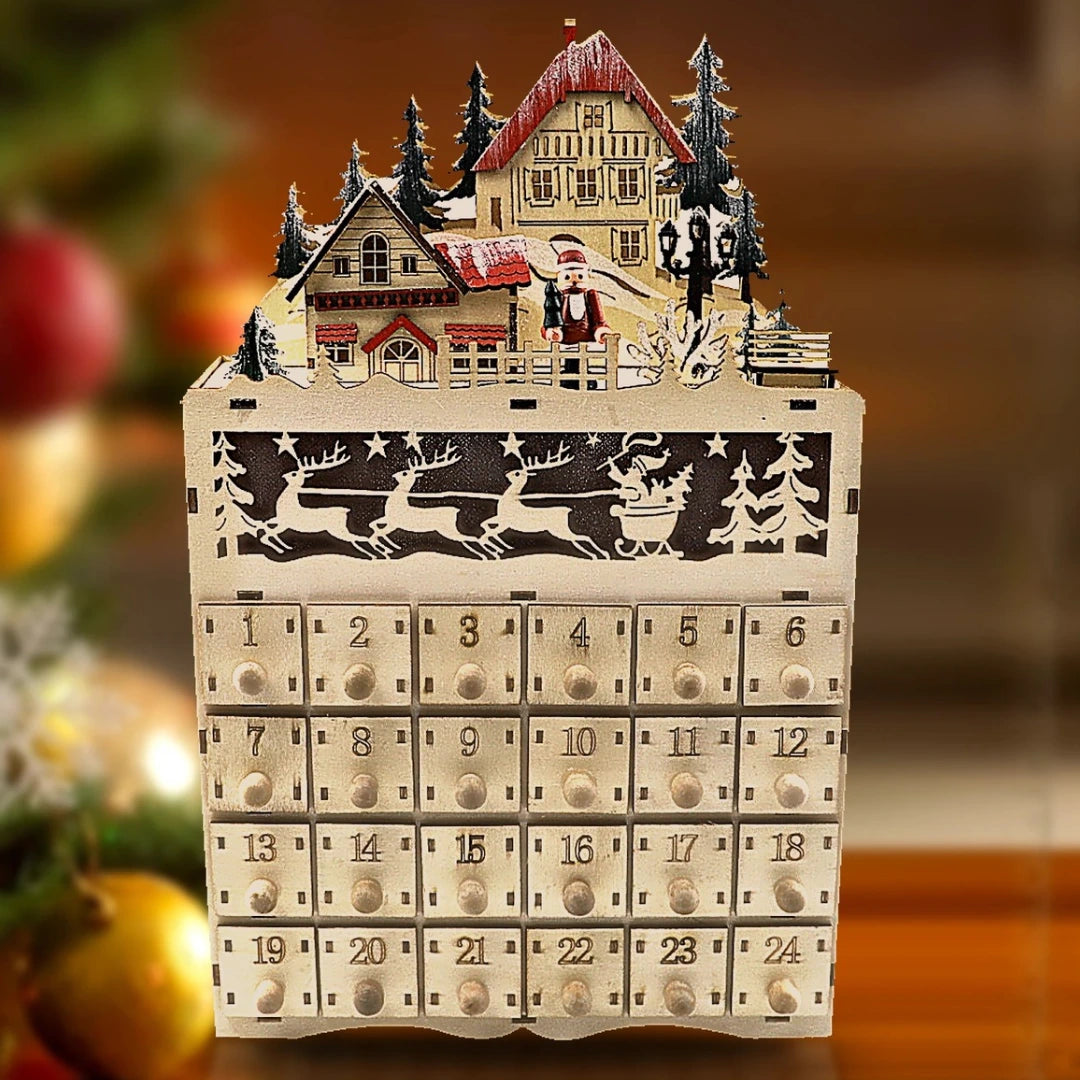 LED Wooden Advent Calendar